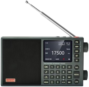 CHOYONG LC90 Mini Multi-Band Smart Internet Radio Portable AM/FM/SW/MW | 40k+ Global Internet Radio Stations with Stortwave SSB Receiver, Bluetooth