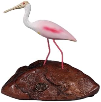 Spoonbill by John Perry 8in Long Sculpture on Polished burlwood Base. Signed.