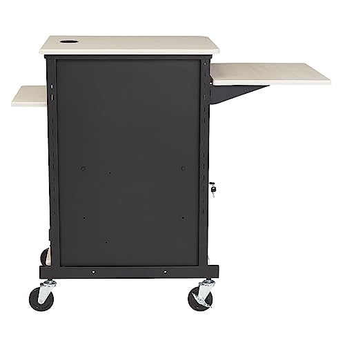 Oklahoma Sound PRC-400 Jumbo Presentation Cart, 33" Length x 21" Width x 40" Height, Ivory Woodgrain