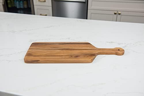 Lipper International 7215 Teak Wood Edge Grain Kitchen Cutting and Serving Board, Small, 12" x 9" x 5/8"
