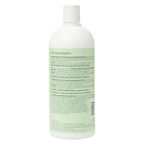 Ouidad Botanical Boost Curl Energizing & Refreshing Spray for Curly Hair – Lightweight Curl Refresher On Wet or Dry Hair, No-Residue Formula & Lasting Definition,Protects Against Damage, Silicone-Free