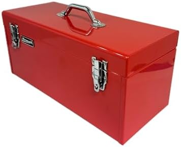 Homak Steel Flat Top Toolbox with Removable Tray, Black, 20 Inches