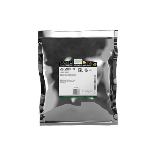 Frontier Co-op Organic Gunpowder Green Tea Leaves, 1-Pound Bulk, Smokey Green Tea, Maintains Freshness, Kosher, Fair Trade | Smokey Green Tea, Maintains Freshness, Kosher, Fair Trade