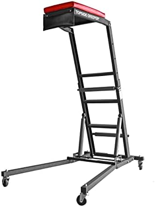 Traxion 3-100 Foldable Topside Automotive Engine Creeper, Red & Black