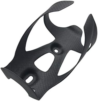 Water Bottle Cage, 3k Matte Full Carbon Fiber Lightweight and Strong Bicycle Water Bottle Holder Bike Cages Brackets - 1 Pcs