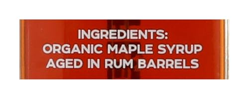 Runamok Organic Bourbon Barrel Aged Maple Syrup - Vermont Maple Syrup, Pure Maple Syrup for Cocktails, Cheese Pairing & Perfect To Be Used As Pancake Syrup, Maple Syrup Organic | 8.45 Fl Oz (250mL)