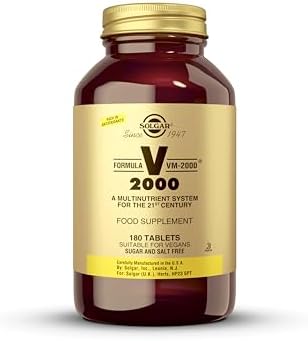 Solgar Formula VM-2000 (Multinutrient System), 180 Tablets - Contains Zinc | Premium Quality Multiple - Supports A Healthy Immune System - Vegan