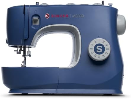 SINGER® M3330 Navy Blue Sewing Machine with Accessories, beginner-friendly