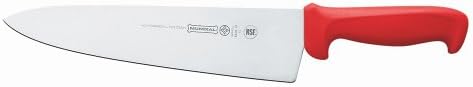 Mundial 5600 Series 10-inch Chef's Knife with Red Polypropylene Handle - Professional Grade Kitchen Essential