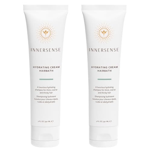 INNERSENSE Organic Beauty - Hydrating Cream Hairbath Shampoo (10oz) | Hydrates Dry, Coarse + Damaged Hair | Smooths Frizz, Restores Shine + Bounce | Sulfate-Free, Non-Toxic, Clean Haircare