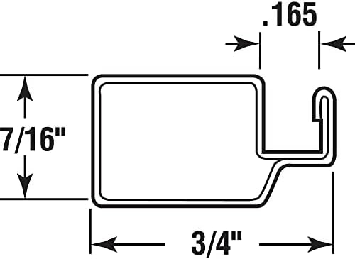 Prime-Line MP14038 Aluminum Screen Frame – 7/16 x 3/4 x 72 In. – Build or Repair Window Screens – Cut to Size – Uses 7/16 x 3/4 In. Screen