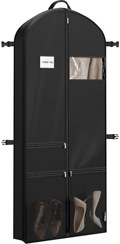 Simple Houseware 43" Travel Garment Bag with Pockets, Heavy Duty Suit Bag