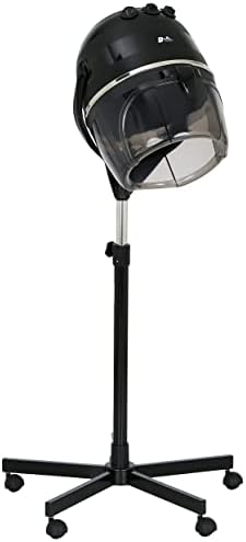 Buy-Rite Meredith 880W Hooded Salon Hair Dryer Adjustable Height | Durable 5-Star Caster Base, Fits Most Dryer Chairs, 60-Min Auto Shut-Off