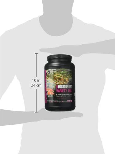 MICROBE-LIFT MLLVMXL Variety Mix Floating Fish Food Pellets and Sticks for Ponds, Water Gardens, and Fountains, for Live Goldfish and Koi, 14.5 Pounds