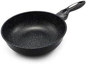 Marble Coated Cast Aluminum Non Stick Frying Wok (28cm / 11 Inch)
