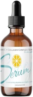 Dr Joe Lab #1 Vitamin C & Collagen Complex Serum Bulk - Multiple Purposes Face Skin Ultra Hydrating Rejuvenating Instant Moisturizer COCOJOJO (4 oz)