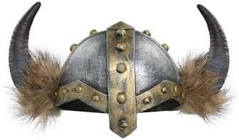 Fun Costumes Women's Horned Viking Faux Fur Trimmed Helmet