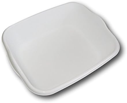 Essentials White Plastic Eight Quart Dishpan - 13½ x 11 x 4½H