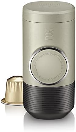 WACACO Minipresso NS, Portable Espresso Machine, Compatible Original NS Capsules, Travel Coffee Maker, Manually Operated from Piston Action