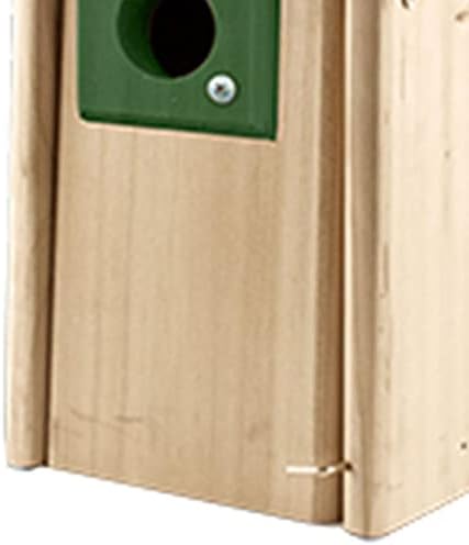 Woodlink Outdoor Bluebird Weather Resistant Natural Cedar Nesting Bird House Box with Predator Guard, Easy Open Latch, and Metal Roof