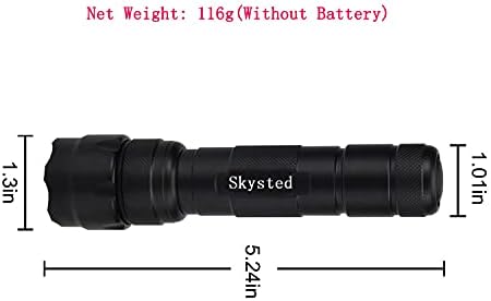 WF-502B Single Mode 1200 Lumen Mini Portable Tactical Clip Handheld Flashlight Torch Lamp, for Outdoor Sports and Indoor Activities (Camping, Hiking