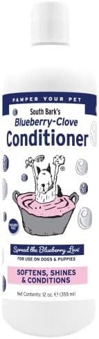 South Bark's Blueberry-Clove Conditioner for Dogs & Cats 12 oz. | Long Lasting Softness | Paraben-Free | Biodegradable & Non-Toxic | Made in USA