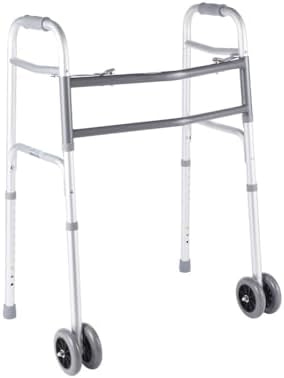 Days Bariatric Adjustable Walker with Double 5" Wheels, 700 lb Weight Capacity, Extra Wide Rollator for Elderly & Handicapped