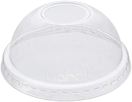 Karat C-KCDL90 90mm PET Dome Lid, Fits 12 oz - 22 oz Paper Cold Cups (Pack of 1000)