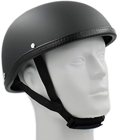 Classic ATV UTV Scooter Beanie Scull Cap Novelty (Non DOT) OSFM Flat Black
