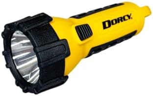 Dorcy 41-2521 Water Resistant Battery Powered Floating LED Flashlight with Carabiner Clip, Ideal for Camping and Outdoors, Bright Yellow
