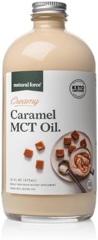 Natural Force Creamy Vanilla MCT Oil – Non Dairy, Keto Certified, Emulsified MCTs for Low-Carb, Ketogenic Coffee, Smoothies