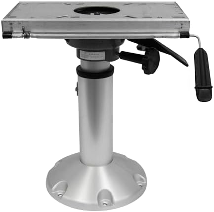 Wise 8WP144 Standard Mainstay Air Power Pedestal with Locking Swivel and Slide, Silver | Air-powered height adjustment 14 to 20 in