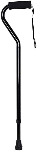 McKesson Cane, Black, 30 in, 39 in, 1 ct | Offset-Handle, Aluminum