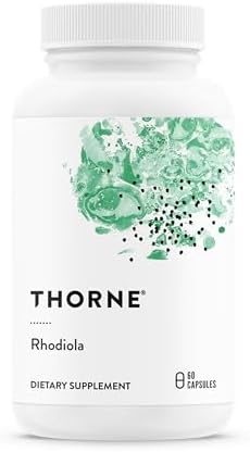 Thorne Rhodiola, 100 mg Rhodiola Rosea Extract, 60 Capsules | Supports a Healthy Stress Response, Mood, Focus & Mental Performance