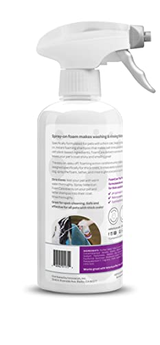 Vetericyn FoamCare Medicated Dog Shampoo - Instant Foaming, Spray-On Hypoallergenic Shampoo, Medicated Formula for Sensitive Skin, Safe for Dogs and Cats. 16 Ounce