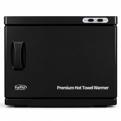 ForPro Professional Collection Premium Hot Towel Warmer, 23L Extra Large Capacity, Two Stainless Steel Racks, Black