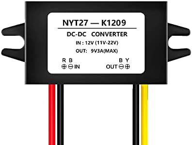 DC to DC 6V 2A 3A Converter Buck Module 12V 16V 6V-22V Buck to 6V 3A Max Power Converter IP67 Waterproof with Overcurrent Overheat Short-Circuit Undervoltage Protection (6V 3A, Black)
