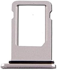SIM Card Tray Replacement Parts for iPhone 8 SIM Card Holder + Cloth(Silver)