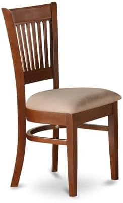 East West Furniture VAC-OAK-C Vancouver Dining Chairs - Linen Fabric Upholstered Wood Chairs, Set of 2, Oak