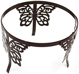 Trademark Innovations Butterfly Metal Gazing Ball Stand Garden Pedestal