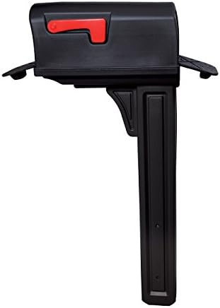 Gibraltar Mailboxes Classic Medium Capacity Double-Walled Plastic Mocha, All-In-One Mailbox & Post Combo Kit, GCL10000M,large