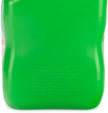 VP Racing 3562-CA, 5.5 Gallon Square Motorsport Jug Green w/ 14" Standard Hose (2 Pack) Close-Trimmed Cap and Neck for Tight Seal