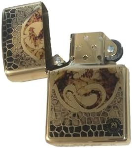 Zippo Custom Lighter - Ann Stokes Artist Dragon w/Scales Design High Polish Brass