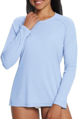 baleaf Women's UPF 50+ Sun Shirts Long Sleeve Stretchy Quick Dry | Lightweight, Rash Guard, UPF 50+ Sun Protection, Breathable Comfort material for Hking Workout, Excellent for hot weather