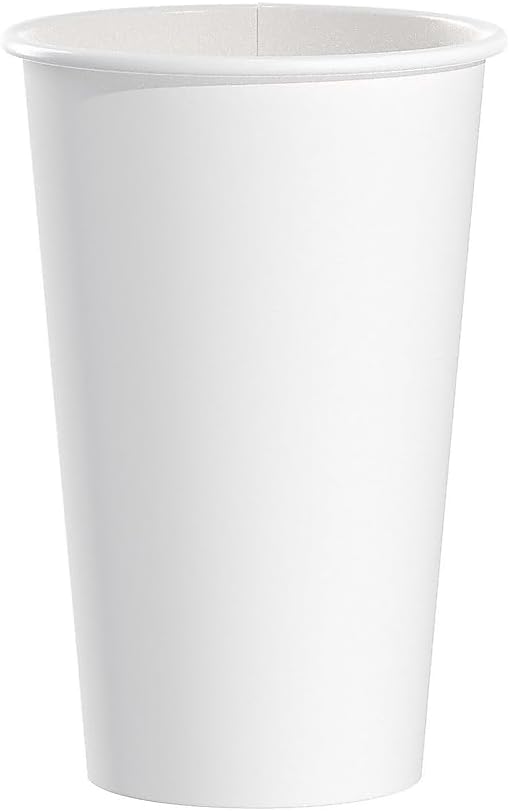 SOLO Paper Hot Cup, 16 Oz., White, 50 Cups/Pack (316W-2050)