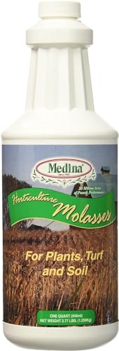 Medina Horticultural Molasses, 1 Qt - Nutrient-Rich Soil & Plant Feed | Feeds beneficial microbial life; supports organic gardening; versatile on lawns, gardens & trees