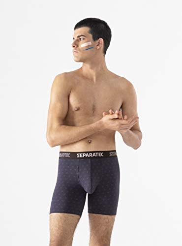 Separatec Men's Dual Pouch Underwear Comfort Soft Premium Cotton Modal Blend Boxer Briefs 3 Pack