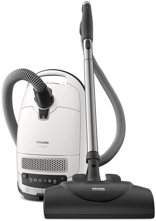 Miele Complete C3 Cat & Dog Bagged Canister Vacuum Cleaner for Pet Owners, Lotus White - 10014520 | Electro brush with five height settings