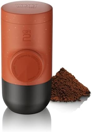 Wacaco Minipresso GR, Portable Espresso Machine, Compatible Ground Coffee, Hand Coffee Maker, Travel Gadgets, Manually Operated, Perfect for Camping, Hiking