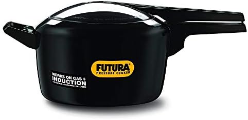 Hawkins Futura 5 Litre Pressure Cooker, Hard Anodised Inner Lid Pressure Cooker, Induction Cooker, Pan Cooker, Black (IFP50)